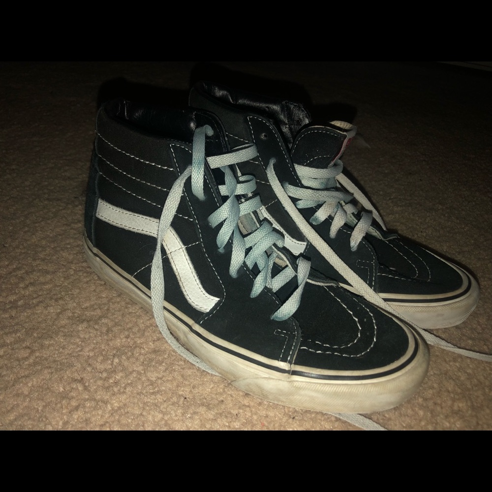 Vans high top black and white